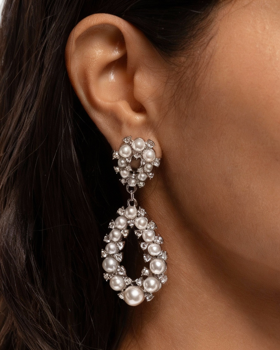 Dapper Debut - White Earrings