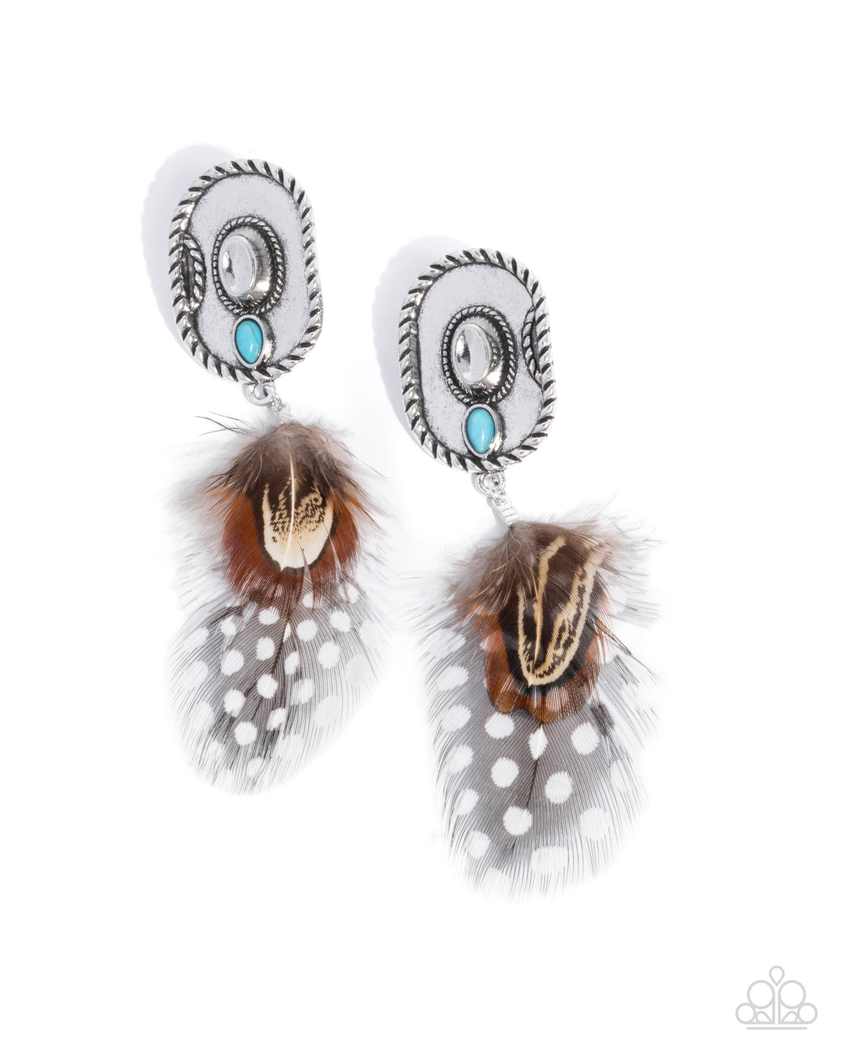 Feathered Fairy Tale - Brown Earring Earrings | Paparazzi Accessories