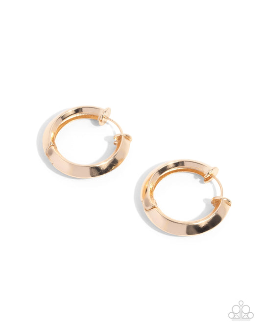Hinged Homage - Gold Earrings