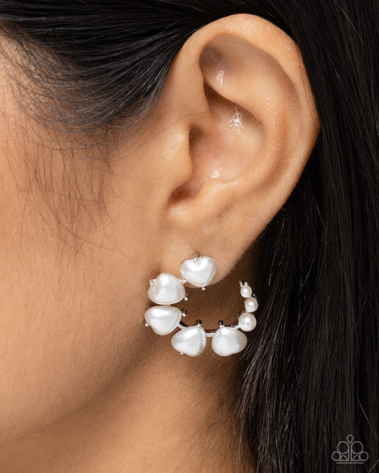 Castle Courting - White Earring