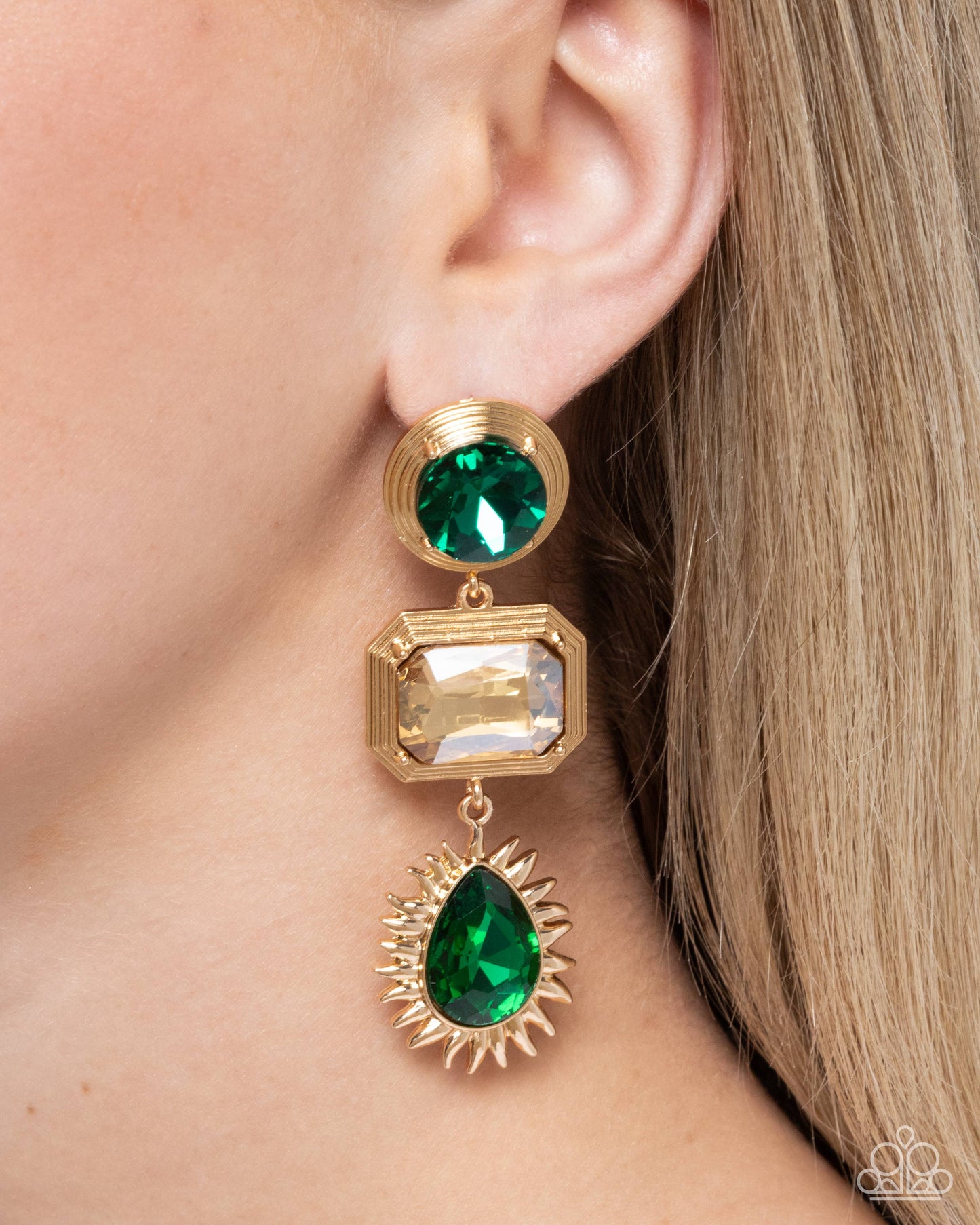 Entertaining the Thought - Green Earrings