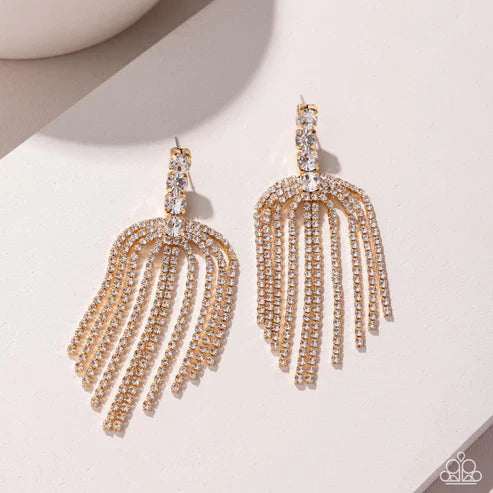 Tapered Twilight - Gold Earrings