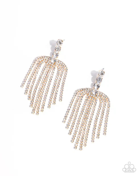 Tapered Twilight - Gold Earrings
