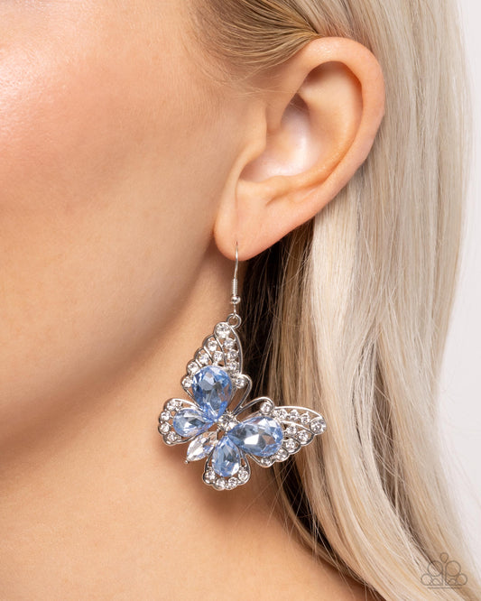 Teardrop Takeoff - Blue Earring