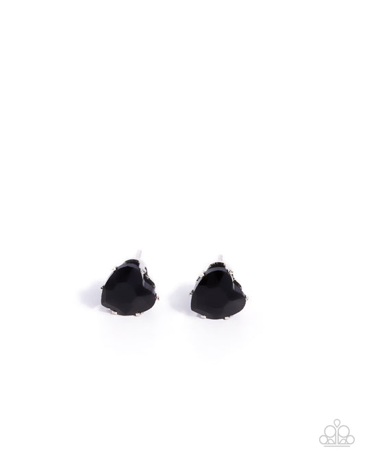 Sweetheart Stunner - Black Earrings