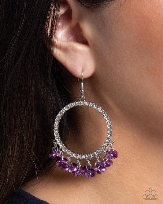 Wreathed Wisteria - Purple Earrings