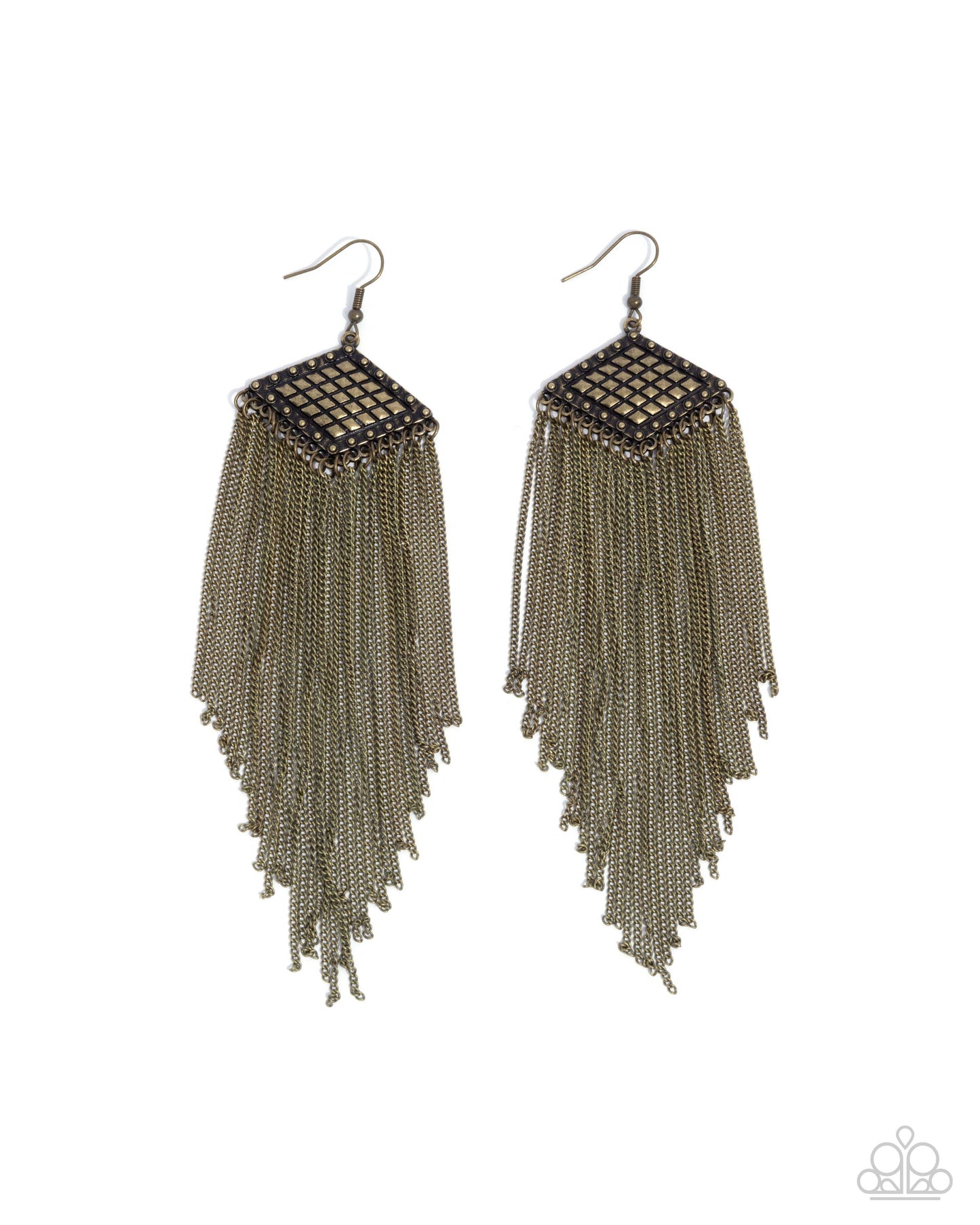 Forged Fringe - Brass Earrings