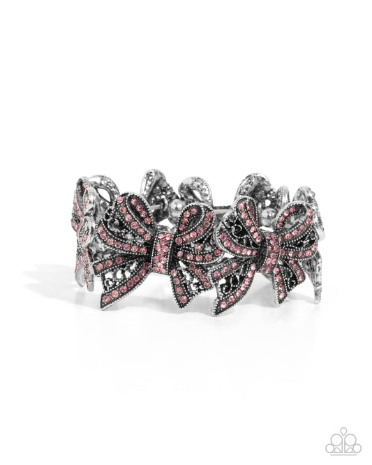 French Flourish - Pink Bow Bracelet