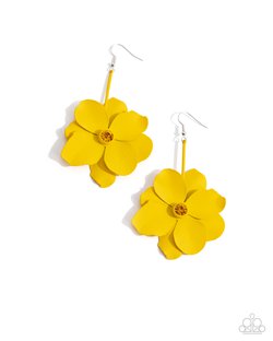 Generous Glisten - Yellow Flower Earrings