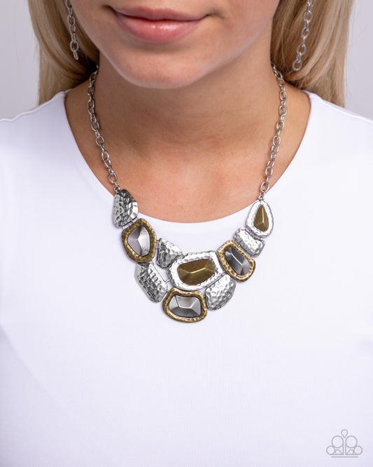 Mixed Motive - Silver Multi Necklace