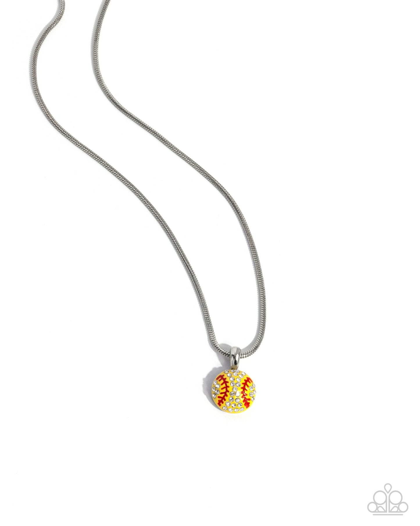 Throw a Softball - Yellow Necklace