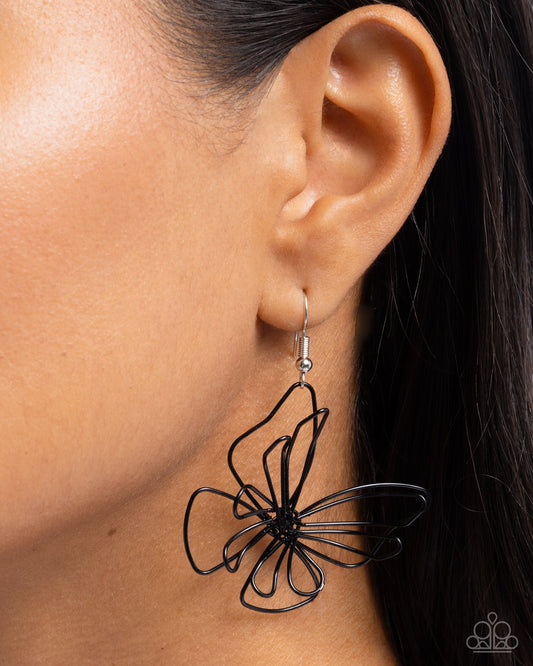 Rebirthed Radiance - Black Earrings
