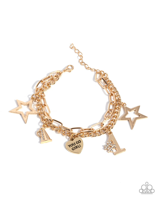 Team Spirit - Gold Charm Bracelet