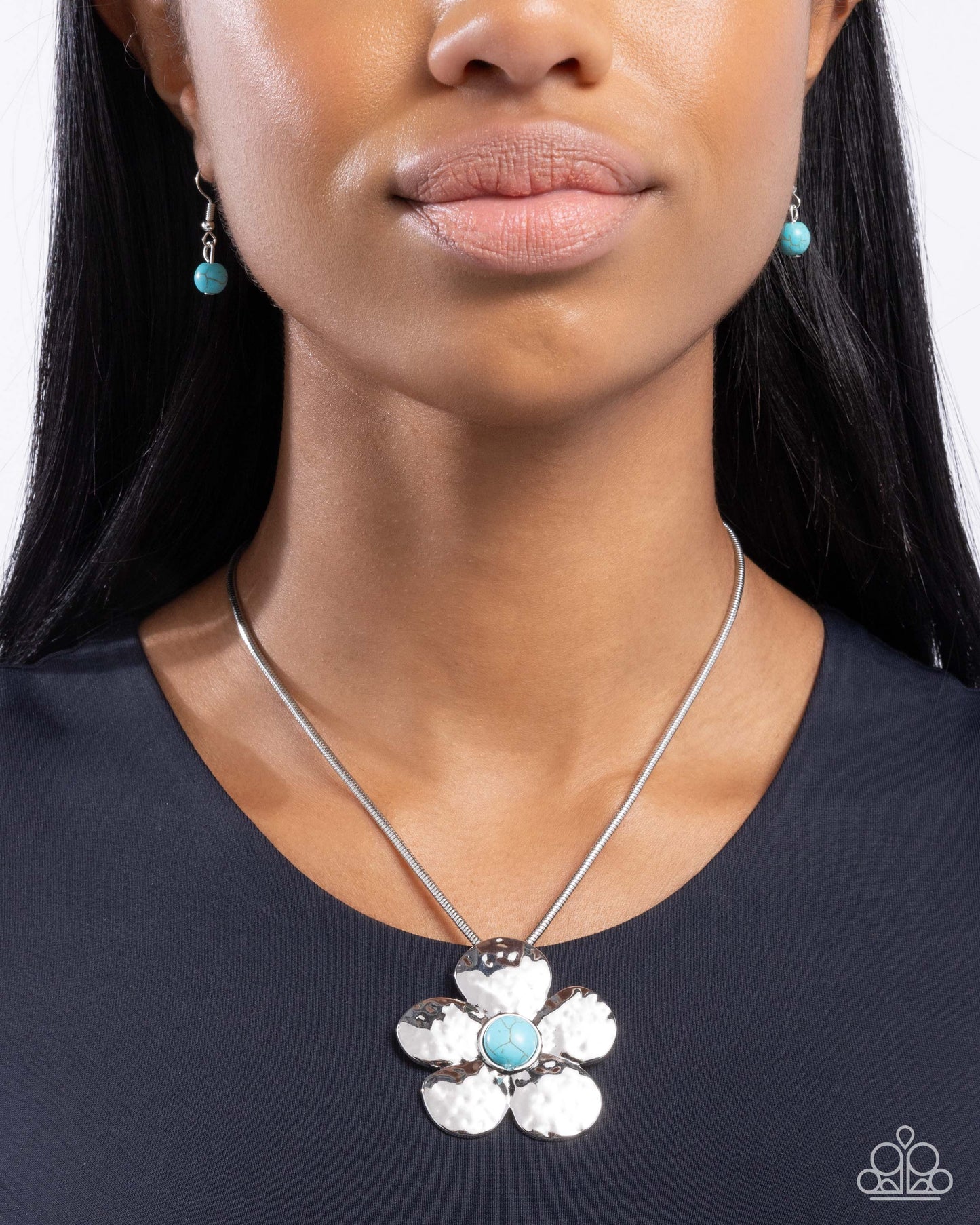Tasteful Texture - Blue Necklace