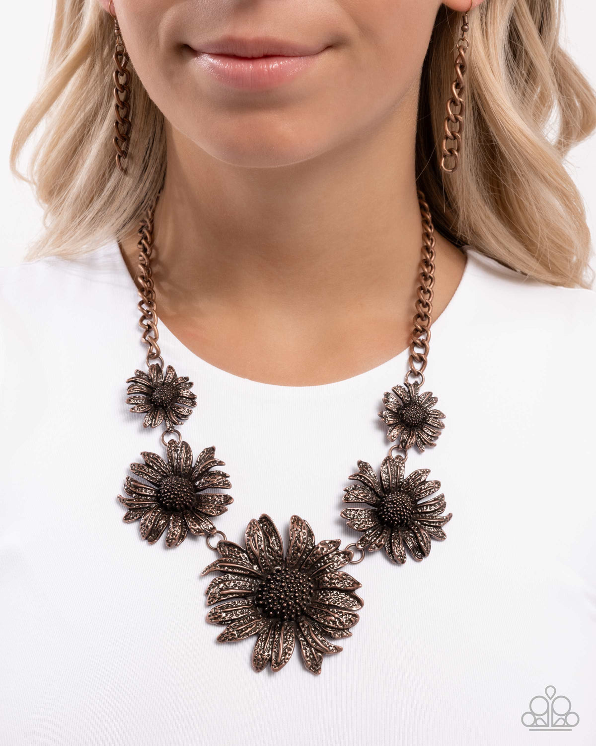 Sunflower Spring - Copper Necklace | Paparazzi Accessories