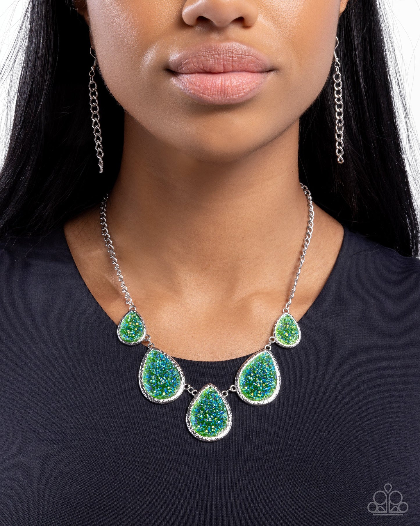 Geode Gamut - Green Multi Necklace