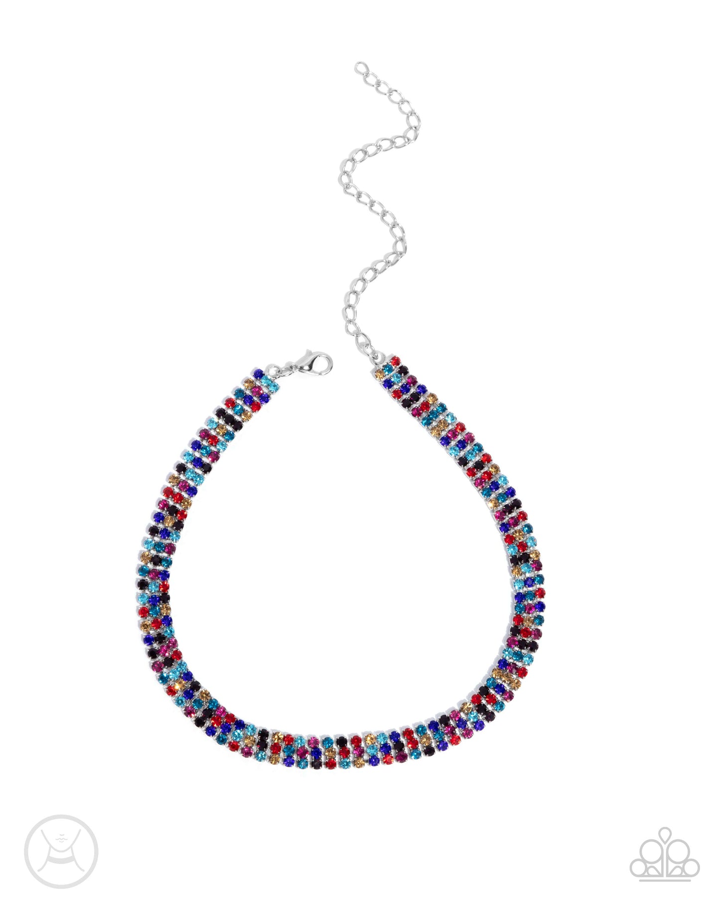 Terrific Trio - Multi Choker Necklace and Thrilling Trio - Multi Bracelet