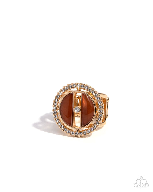 Lavish Looking Glass - Brown Ring