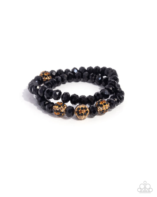 Speckled Sentiment - Black Bracelet