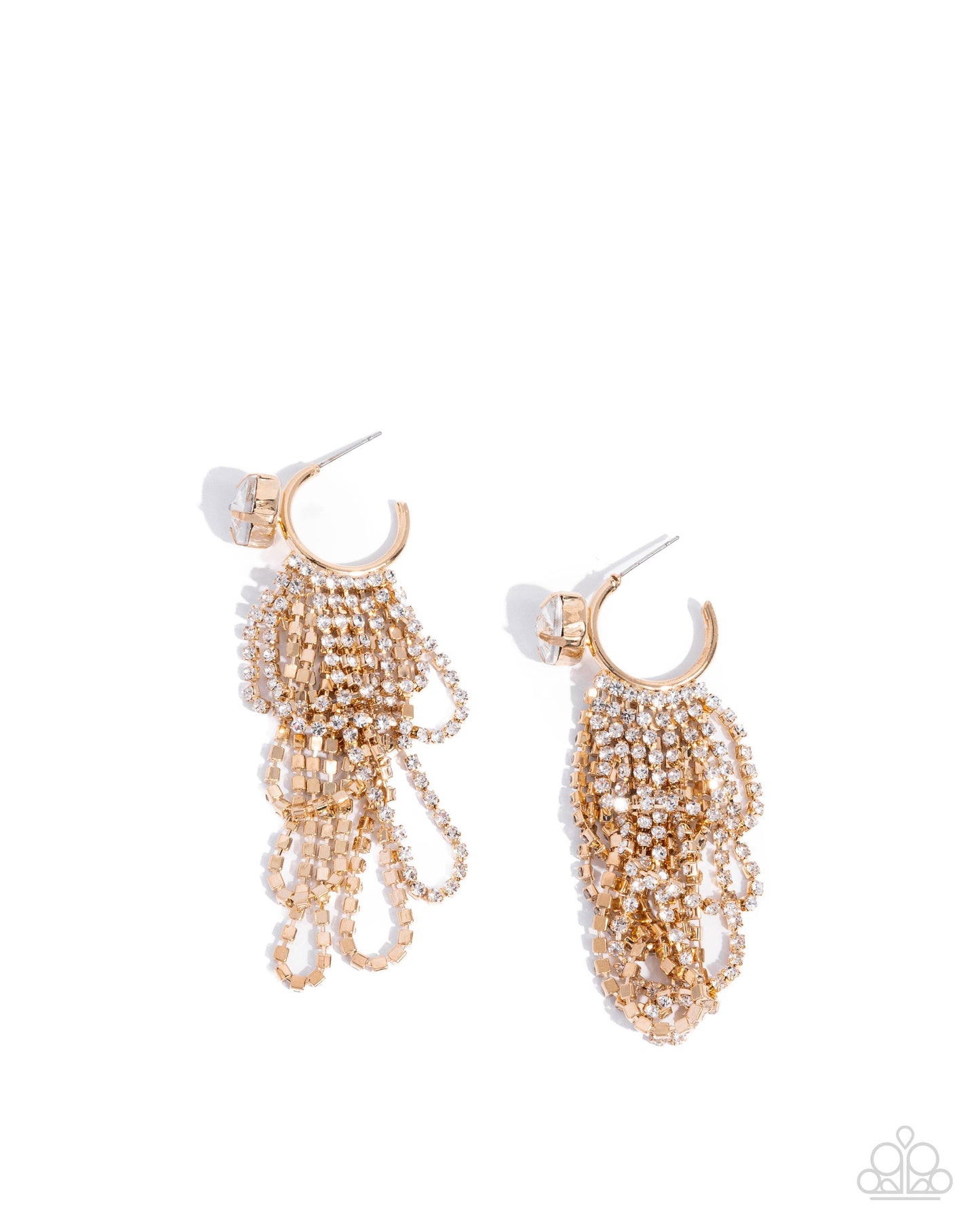 Never Enough Elegance - Gold Necklace and Ceaseless Chic - Gold Earrings 2pc Set