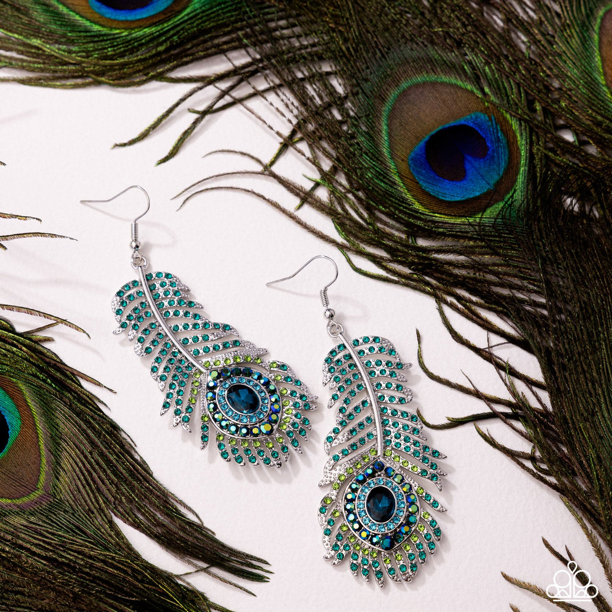 Prized Peacock - Green Earrings | Paparazzi Accessories