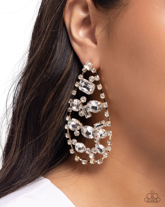 Giant Glitter - Gold Earrings
