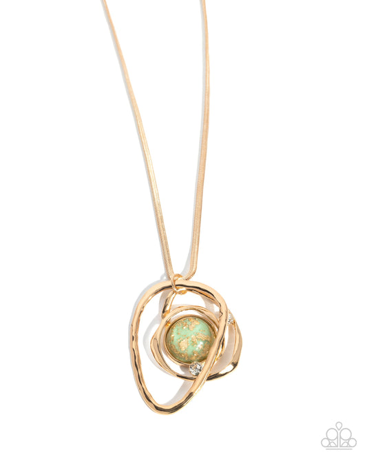 Abstract Advance - Green Necklace