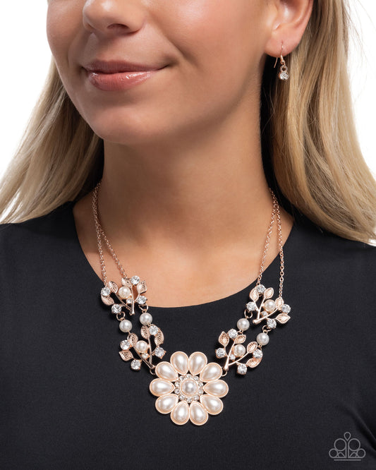 Sprouting Shimmer - Rose Gold Necklace