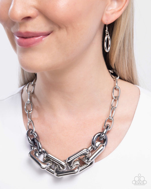 Resolute Radiance - Silver Link Necklace