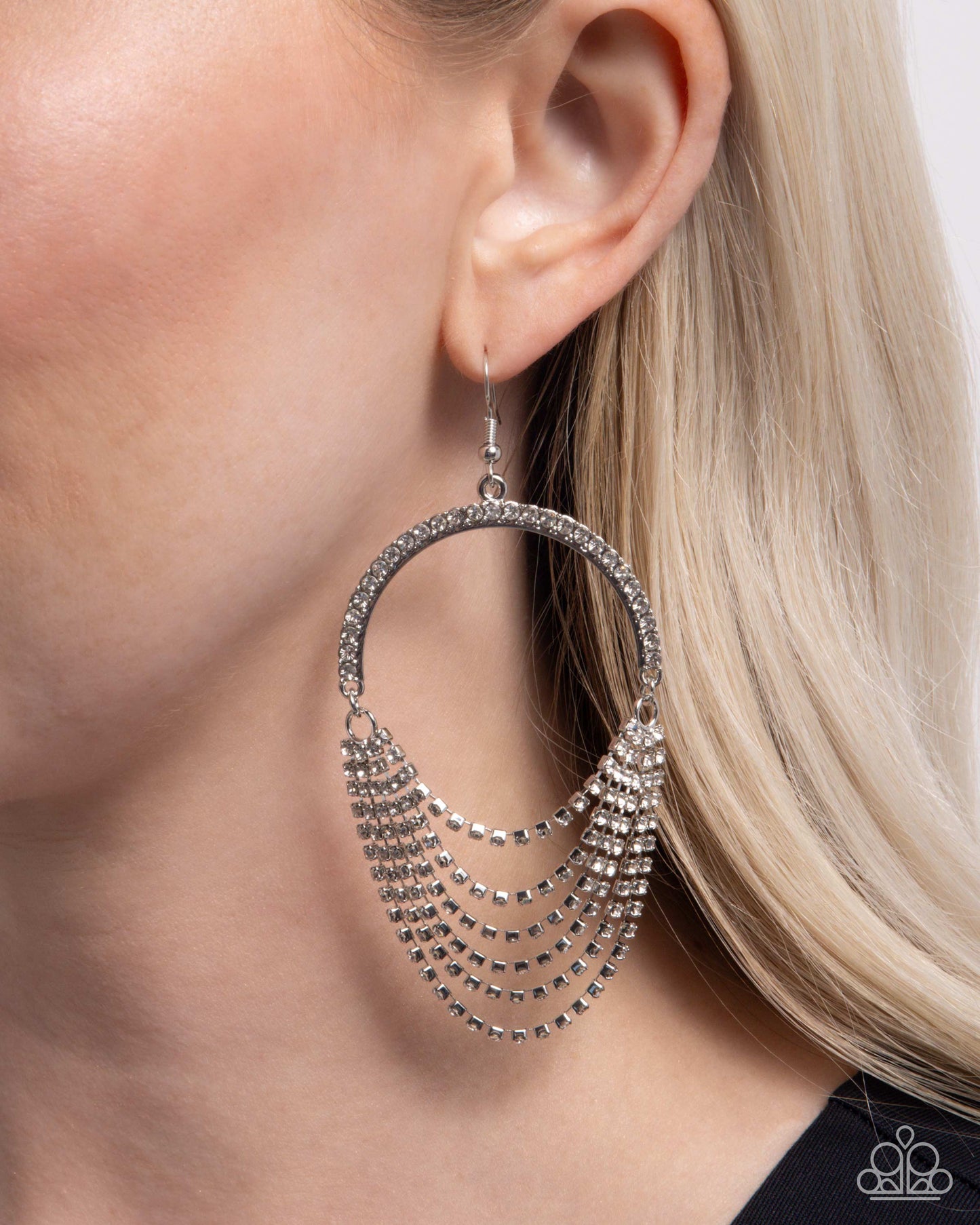 Ostentatious Opulence - White Earrings