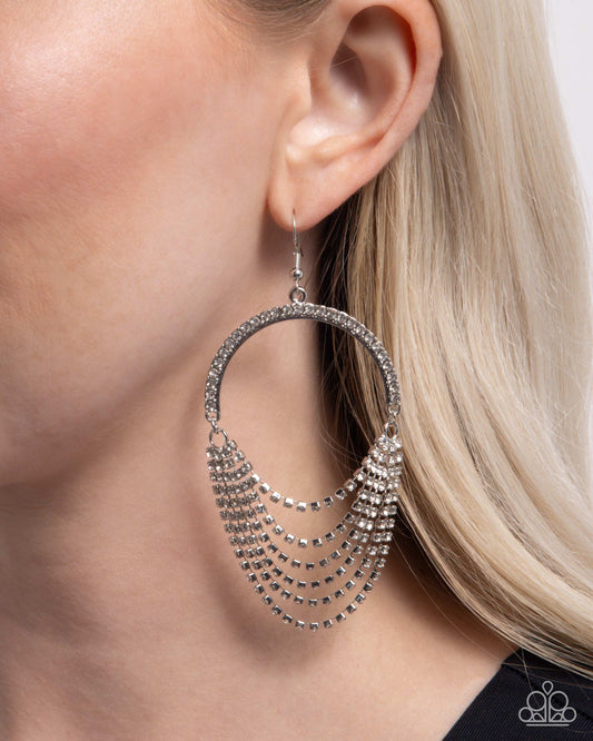 Ostentatious Opulence - White Earrings