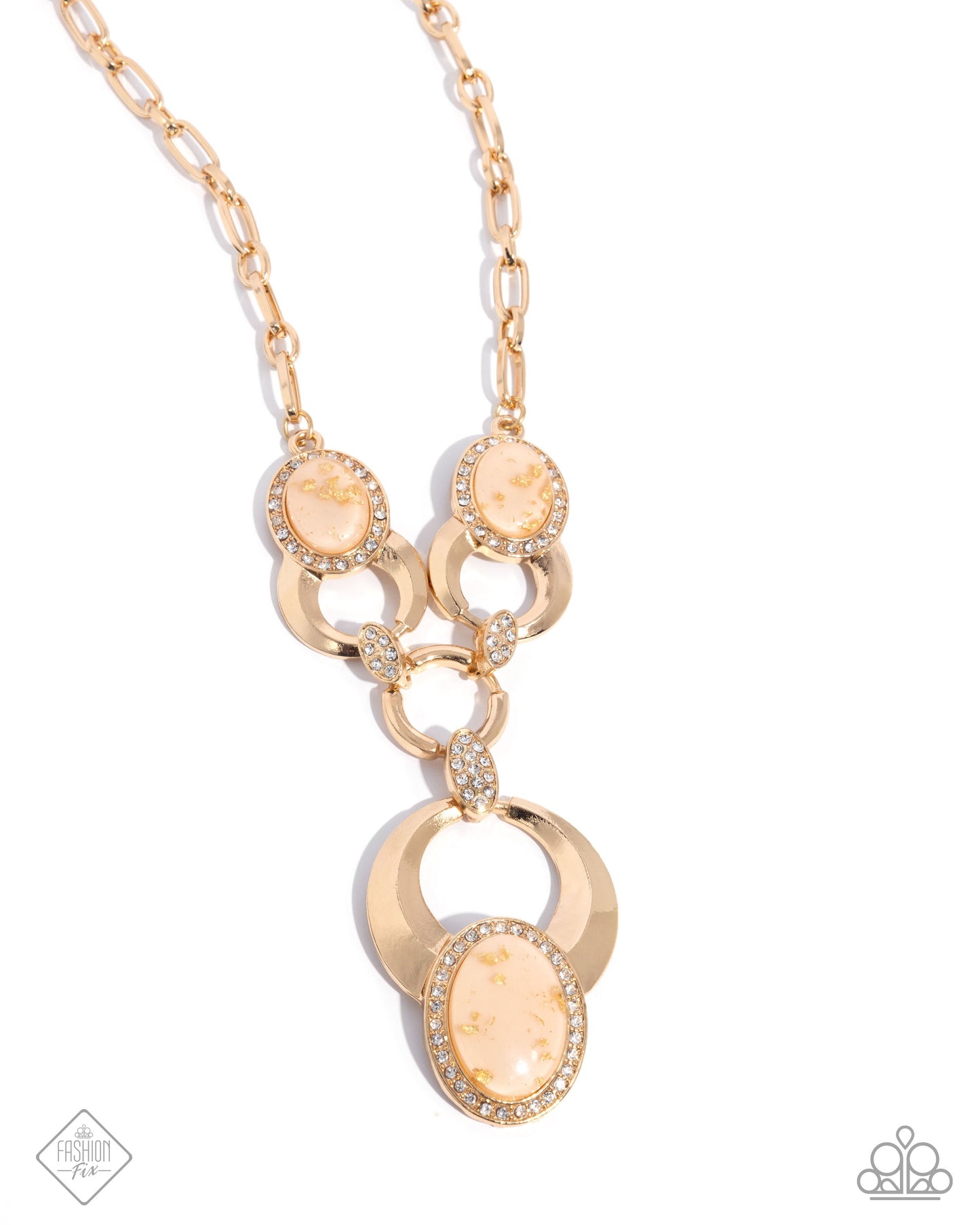 Spirited Softness - Gold Necklace and Feminine Flecks - Gold Bracelet 2pc Set