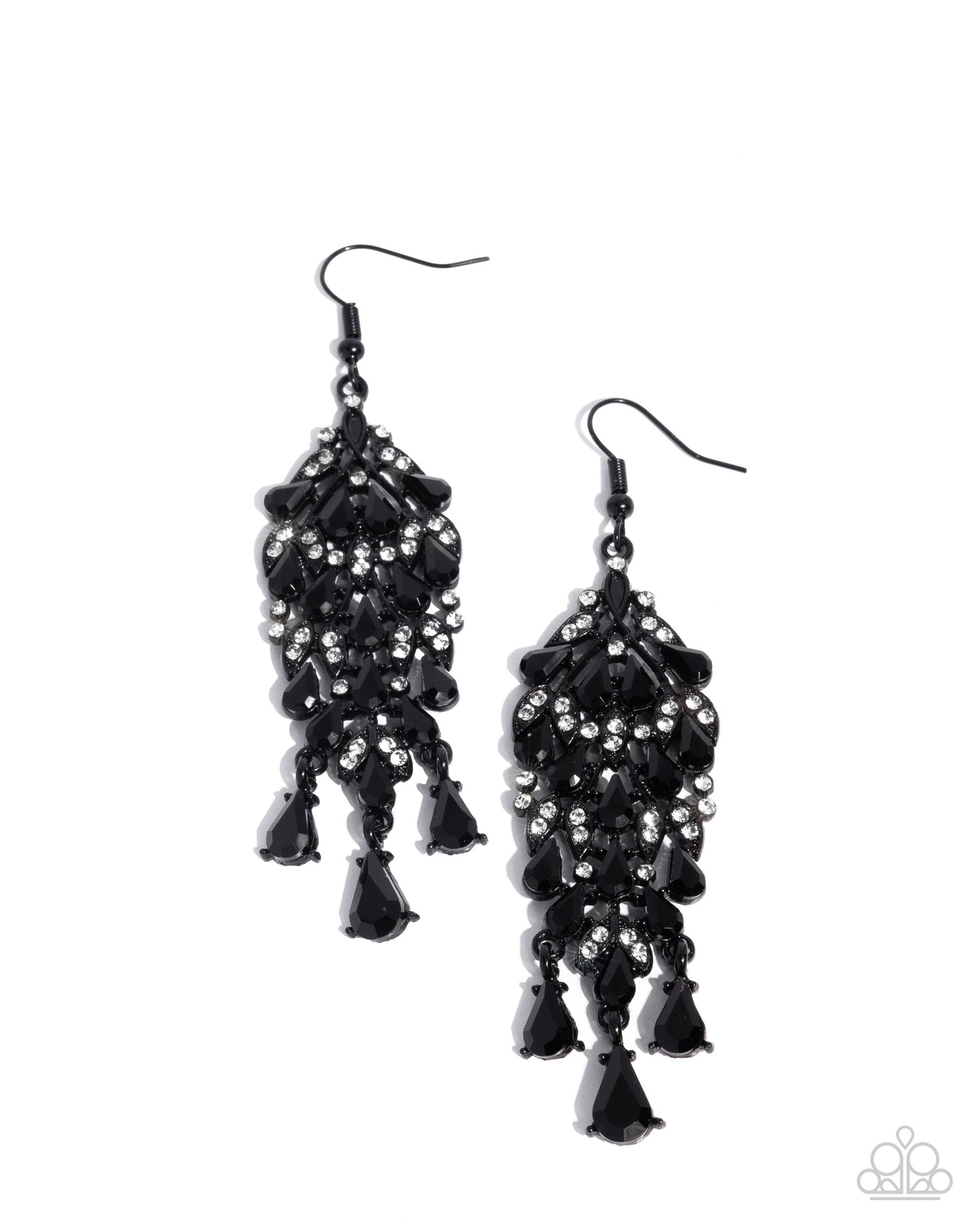 Fringe Film - Black Earrings