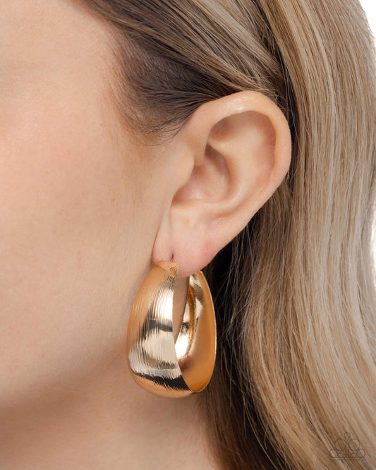 Subtle Sheen - Gold Earrings