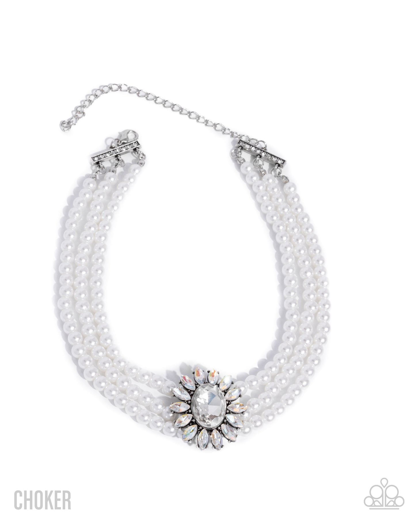 Conscious Chic - Opulent Observation & Perceptive Pearls - White Necklace & Bracelet 2 Piece Set - Complete Look