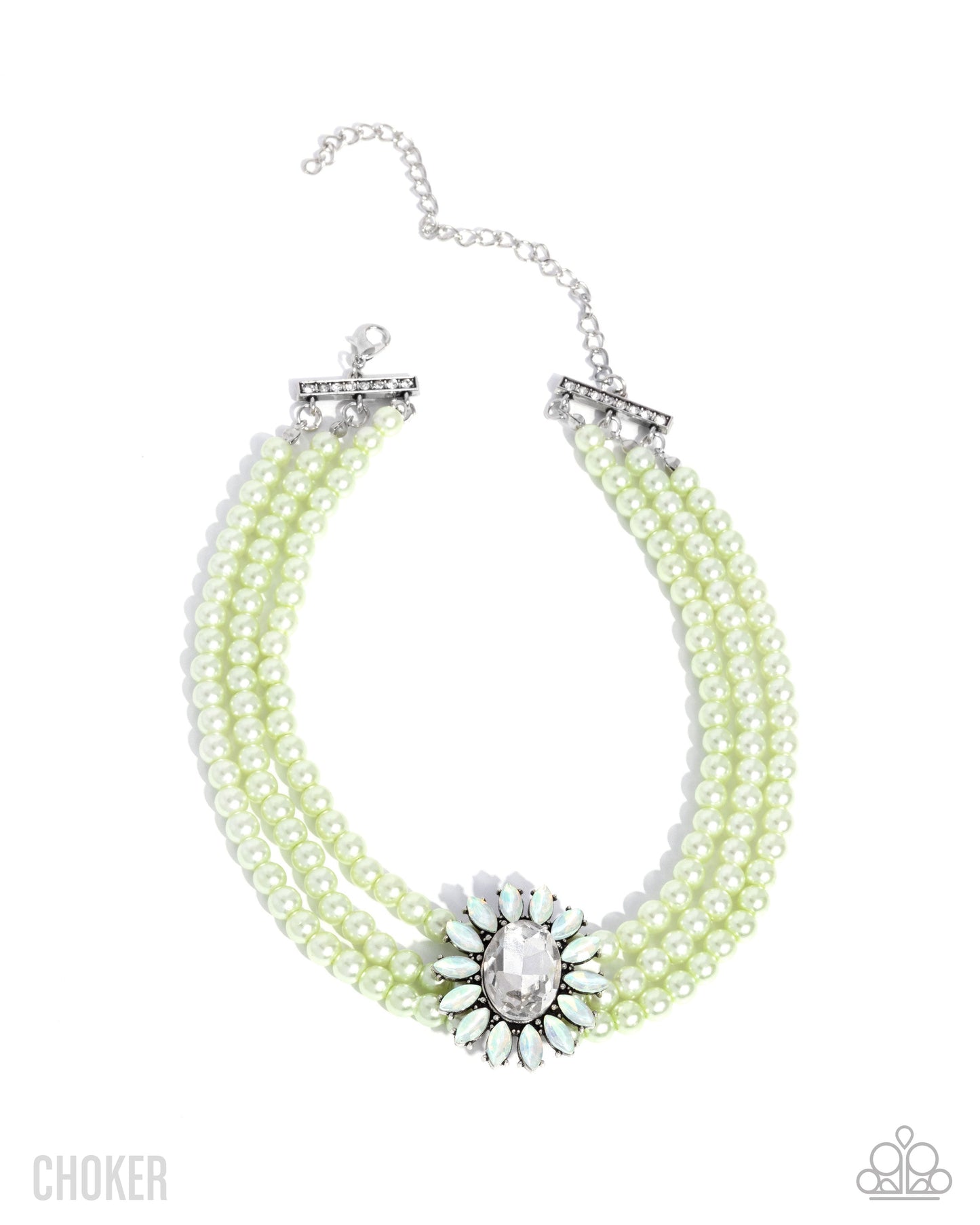 Conscious Chic - Opulent Observation & Perceptive Pearls - Green Necklace & Bracelet 2 Piece Set
