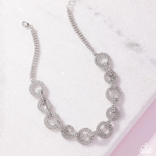 Elegant Embrace Necklace - White