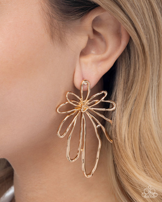 Growing Garden - Gold Flower Earrings