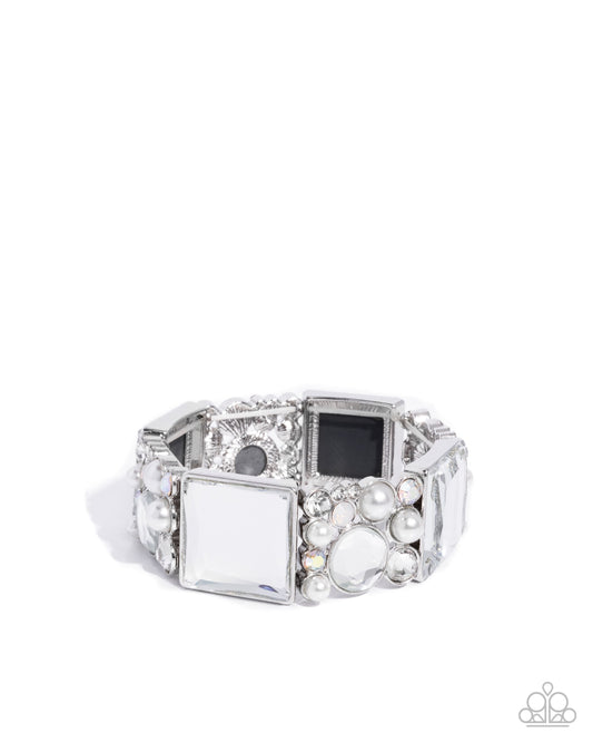 Glam to the Max - White Bracelet