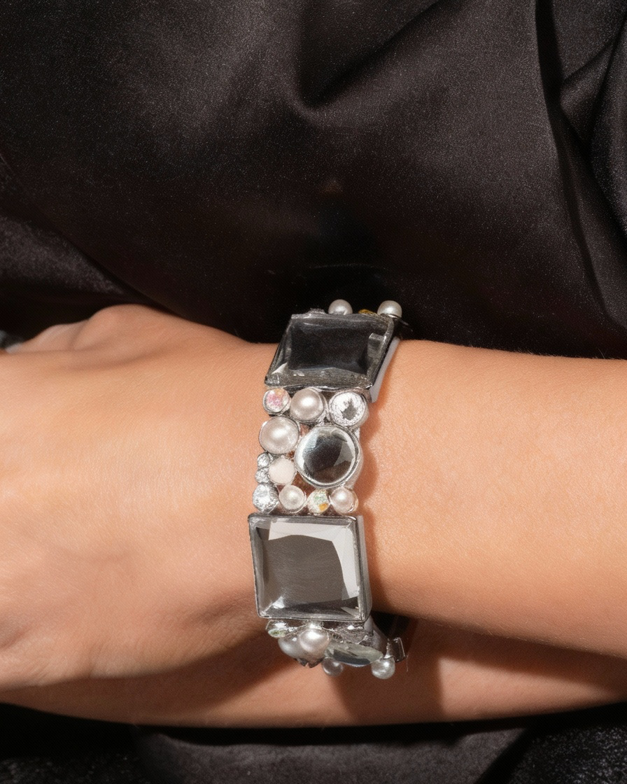 Glam to the Max - White Bracelet