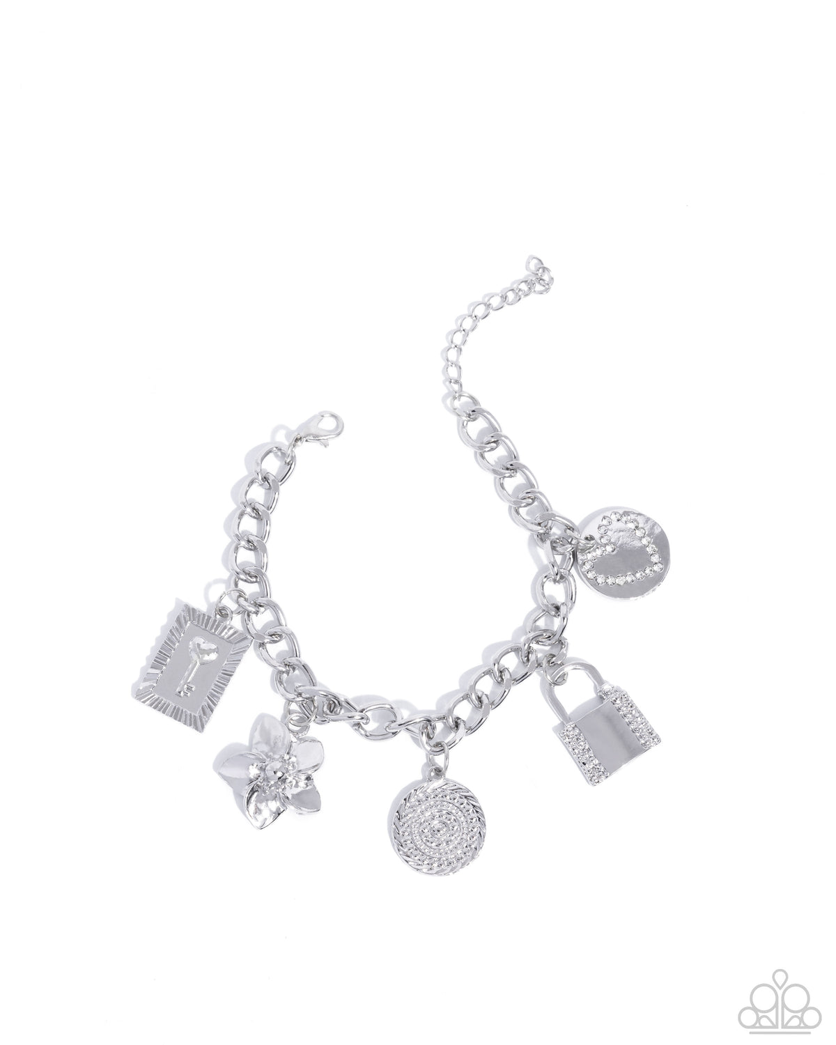 Monochromatic Mayhem - White Bracelet | Paparazzi Accessories