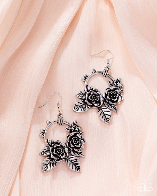 Wanderlust Wreath Earrings - Silver | Paparazzi Accessories