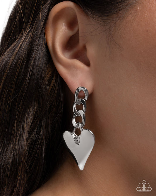 Mechanic Match Earrings - Silver | Paparazzi Accessories