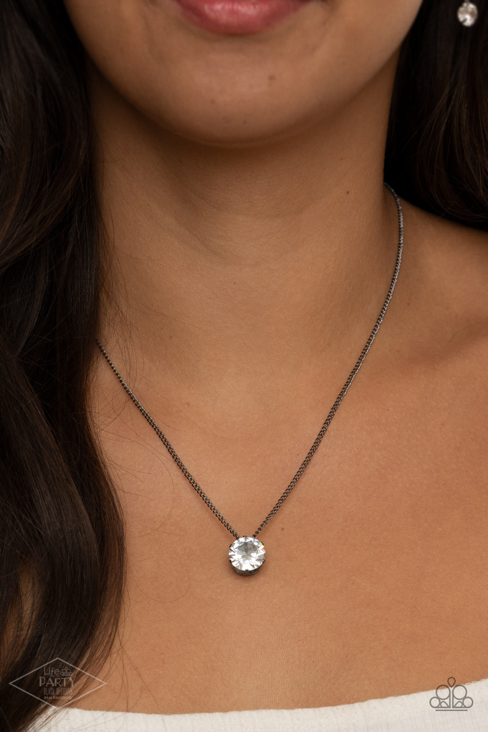 Paparazzi What A Gem - Gunmetal Necklace - Pusher P
