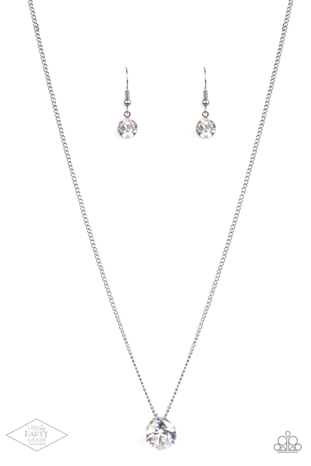 Paparazzi What A Gem - Gunmetal Necklace - Pusher P