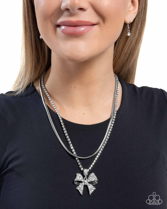 Cheerful Coquette - White Necklace