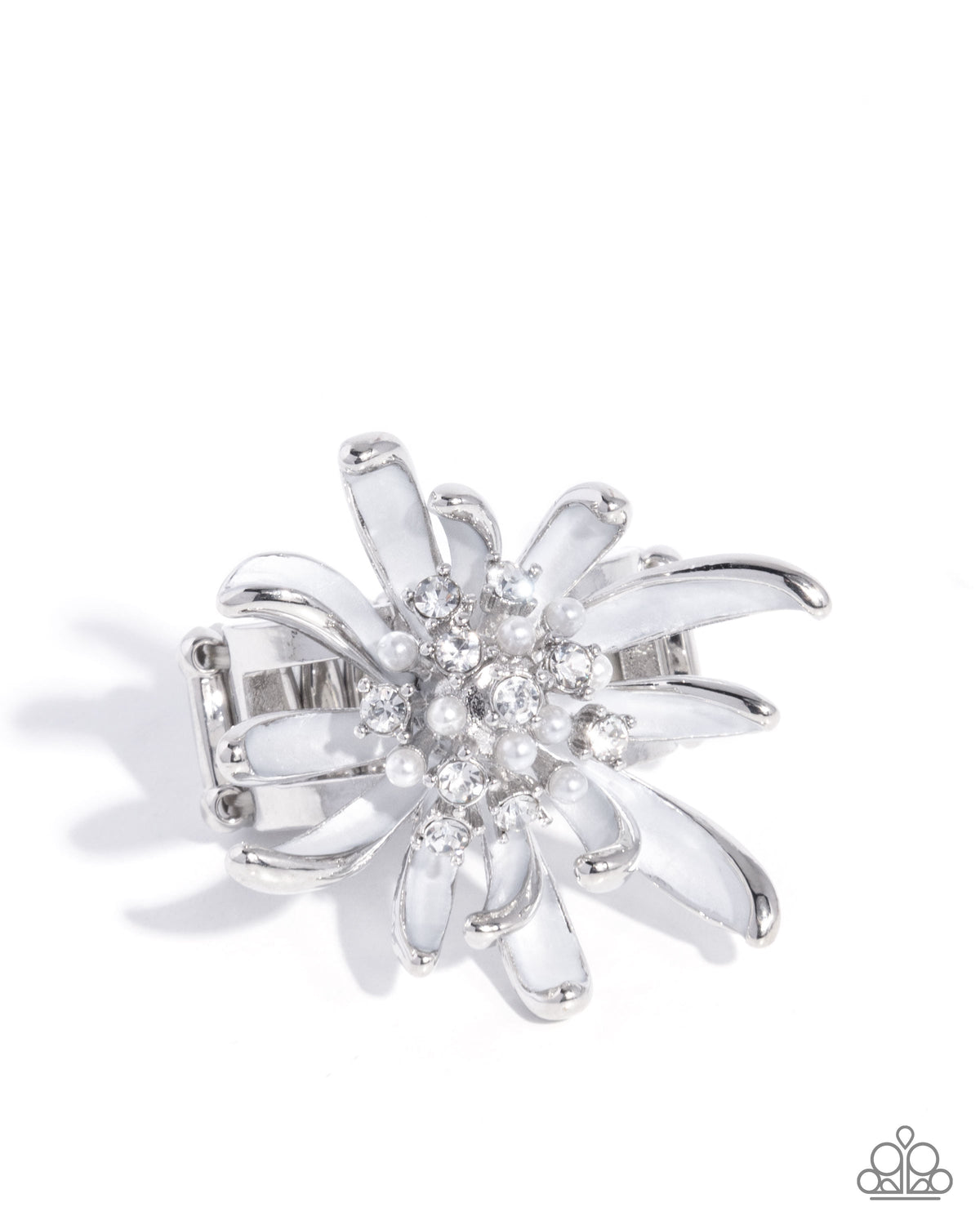 Floral Faculty Ring - White | Paparazzi Accessories