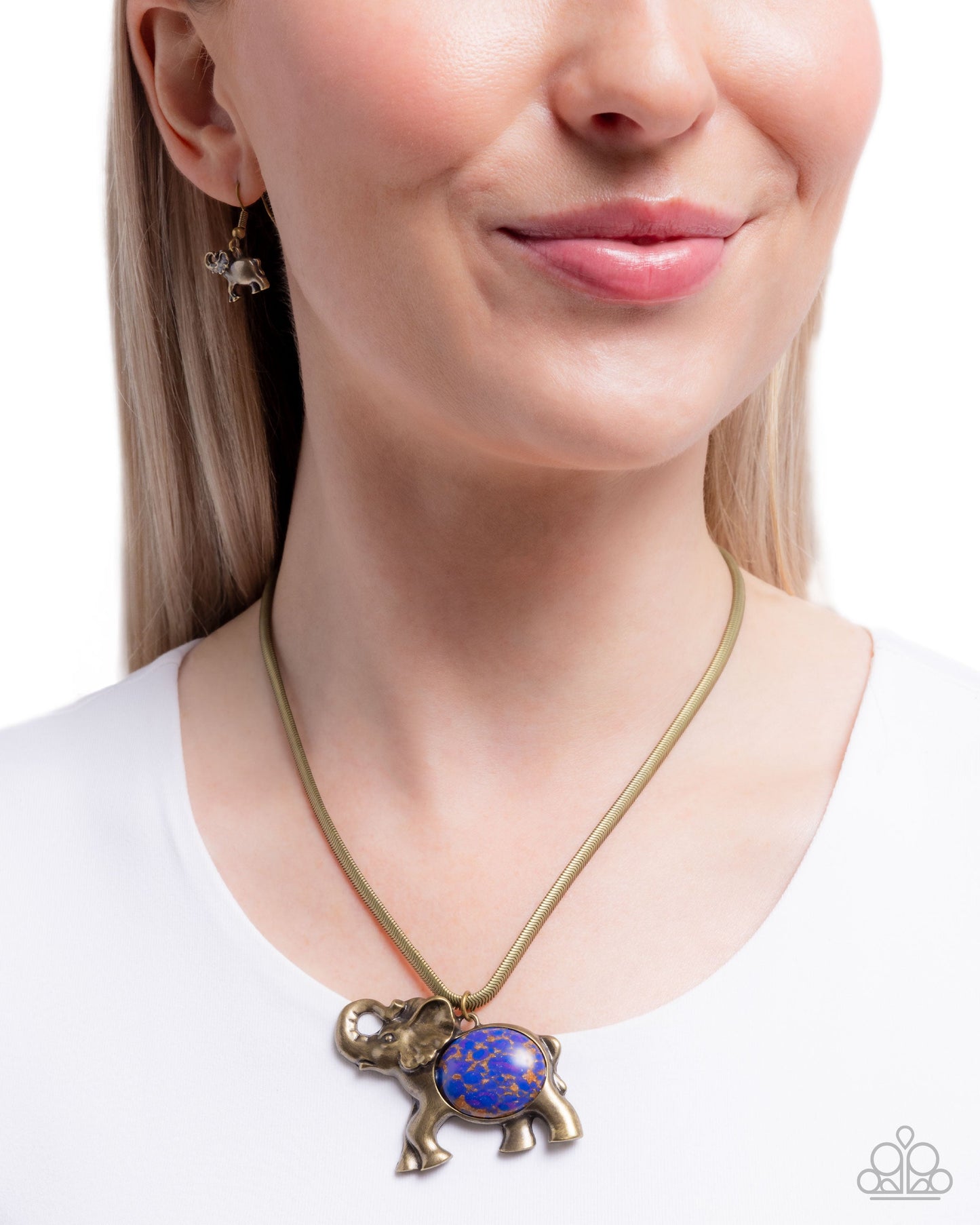 Empathetic Elephant - Purple Necklace