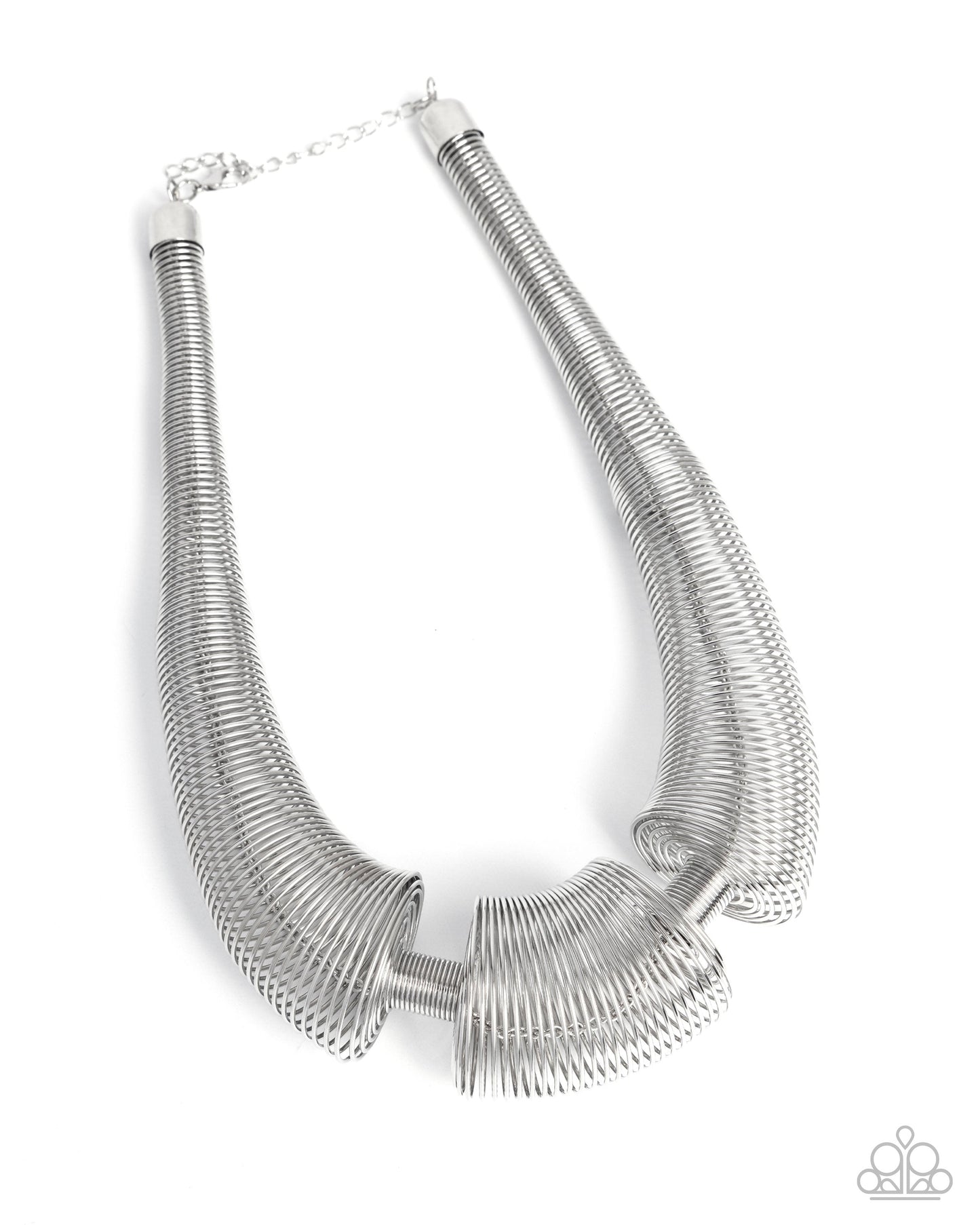 Carefree Coils - Silver Necklace | Paparazzi Accessories