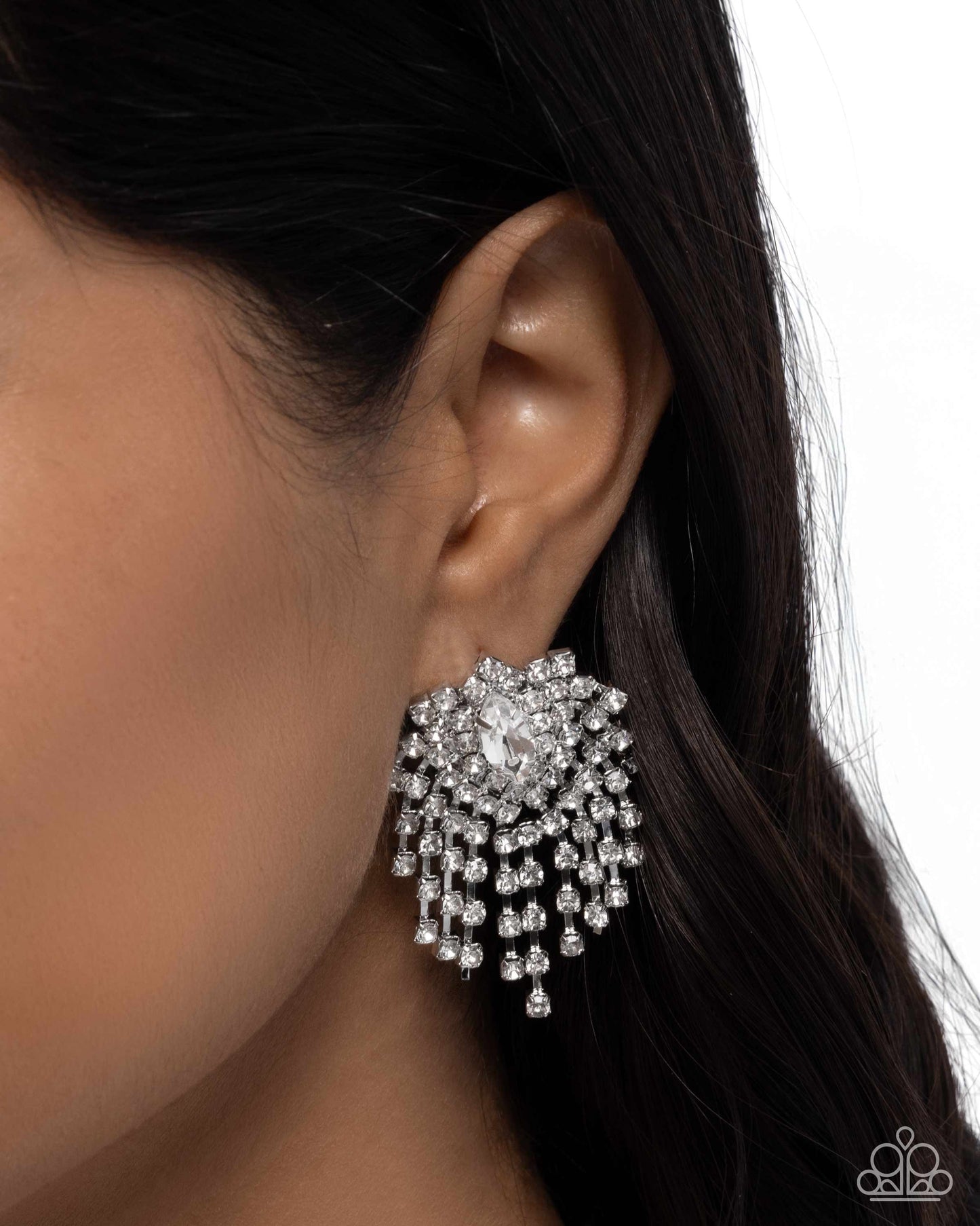 Breathtaking Ballad - White Earrings | Paparazzi Accessories